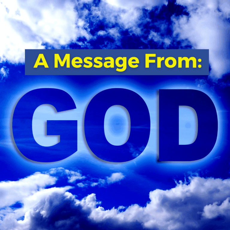 God spelled out in the sky